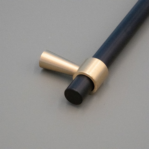 Gold/Black Solid Brass Handle,Smooth Handle Design , Cabinet Knobs, Drawer Pulls - Picture 3 of 5